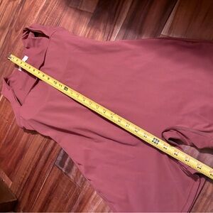 Qinzen Mauve One Piece Romper Biker Short Active Jumpsuit‎ 8 (0651)